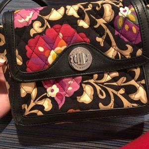 Vera Bradley Leather Trim Crossbody Bag in Suzani